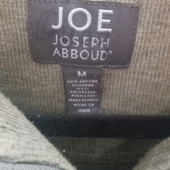 Joseph Abboud Mens Sz M Green Solid Long Sleeve Ribbed Pullover Sweatshirt - Picture 2 of 9